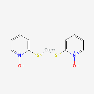 molecular formula C10H8CuN2O2S2 B8232341 Copper;1-oxidopyridin-1-ium-2-thiolate 