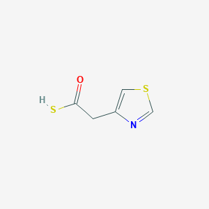 molecular formula C5H5NOS2 B8232396 2-(1,3-thiazol-4-yl)ethanethioic S-acid 