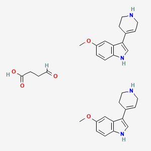 molecular formula C32H38N4O5 B8232438 5-methoxy-3-(1,2,3,6-tetrahydropyridin-4-yl)-1H-indole;4-oxobutanoic acid 