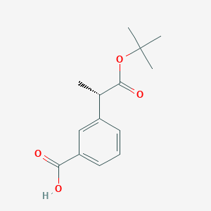 molecular formula C14H18O4 B8232479 (S)-3-(1-(tert-butoxycarbonyl)ethyl)benzoic acid 