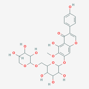 5-Hydroxy-3-(4-hydroxyphenyl)-6-methoxy-7-[3,4,5-trihydroxy-6-[(3,4,5-trihydroxyoxan-2-yl)oxymethyl]oxan-2-yl]oxychromen-4-one