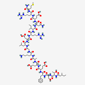 molecular formula C85H141N25O28S B8232533 deamino-xiIle-DL-xiThr-DL-Ser-DL-Phe-DL-Glu-DL-Glu-DL-Ala-DL-Lys-Gly-DL-Leu-DL-Asp-DL-Arg-DL-xiIle-DL-Asn-DL-Glu-DL-Arg-DL-Met-NH2 