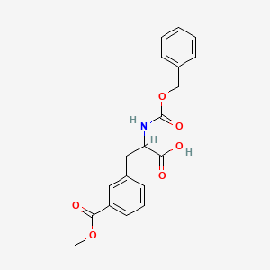 molecular formula C19H19NO6 B8232555 3-(3-Methoxycarbonylphenyl)-2-(phenylmethoxycarbonylamino)propanoic acid 