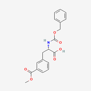 molecular formula C19H19NO6 B8232561 (2S)-3-(3-methoxycarbonylphenyl)-2-(phenylmethoxycarbonylamino)propanoic acid 