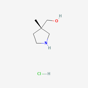 molecular formula C6H14ClNO B8232572 (S)-(3-Methylpyrrolidin-3-YL)methanol hydrochloride 