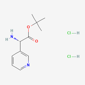 tert-butyl (2S)-2-amino-2-pyridin-3-ylacetate;dihydrochloride