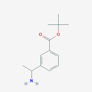 molecular formula C13H19NO2 B8232595 Tert-butyl 3-(1-aminoethyl)benzoate 