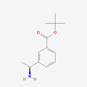 molecular formula C13H19NO2 B8232596 (S)-1-(3-Tert-butyloxycarbonylphenyl)ethylamine 