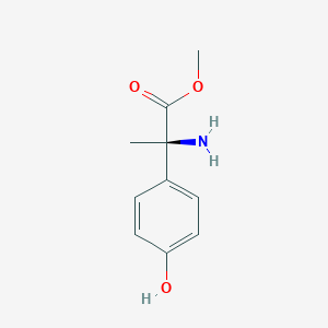 molecular formula C10H13NO3 B8232605 methyl (2R)-2-amino-2-(4-hydroxyphenyl)propanoate 