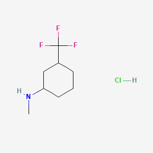 molecular formula C8H15ClF3N B8232654 N-methyl-3-(trifluoromethyl)cyclohexan-1-amine;hydrochloride 