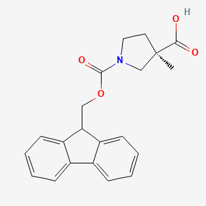 (3R)-1-(9H-fluoren-9-ylmethoxycarbonyl)-3-methylpyrrolidine-3-carboxylic acid