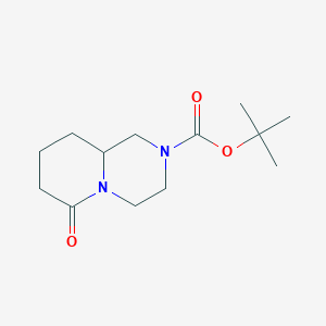 molecular formula C13H22N2O3 B8232692 tert-butyl 6-oxo-3,4,7,8,9,9a-hexahydro-1H-pyrido[1,2-a]pyrazine-2-carboxylate 