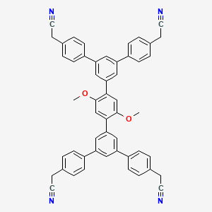 2,2',2'',2'''-((2,5-Dimethoxy-1,4-phenylene)bis([1,1':3',1''-terphenyl]-5',4,4''-triyl))tetraacetonitrile