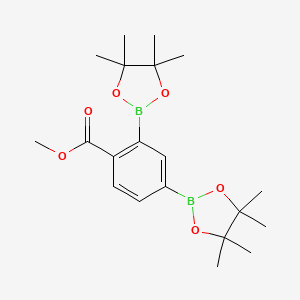 molecular formula C20H30B2O6 B8232836 Methyl 2,4-bis(4,4,5,5-tetramethyl-1,3,2-dioxaborolan-2-yl)benzoate 