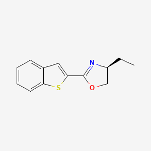molecular formula C13H13NOS B8232841 (S)-2-(Benzo[b]thiophen-2-yl)-4-ethyl-4,5-dihydrooxazole 