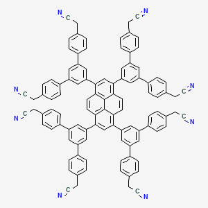 molecular formula C104H66N8 B8232848 2,2',2'',2''',2'''',2''''',2'''''',2'''''''-(Pyrene-1,3,6,8-tetrayltetrakis([1,1':3',1''-terphenyl]-5',4,4''-triyl))octaacetonitrile 