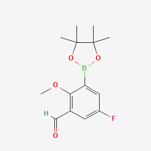 5-Fluoro-2-methoxy-3-(4,4,5,5-tetramethyl-1,3,2-dioxaborolan-2-yl)benzaldehyde