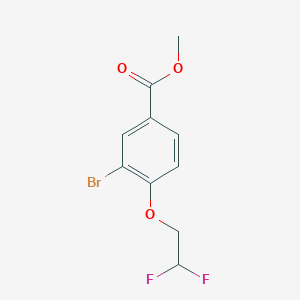 molecular formula C10H9BrF2O3 B8232860 Methyl 3-bromo-4-(2,2-difluoroethoxy)benzoate 