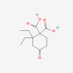 2,2-Diethyl-4-oxocyclohexane-1,1-dicarboxylic acid