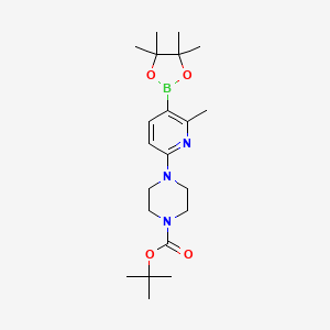 tert-Butyl 4-(6-methyl-5-(4,4,5,5-tetramethyl-1,3,2-dioxaborolan-2-yl)pyridin-2-yl)piperazine-1-carboxylate