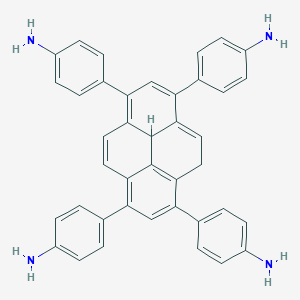 molecular formula C40H32N4 B8232922 4,4',4'',4'''-(3a1,5-Dihydropyrene-1,3,6,8-tetrayl)tetraaniline 