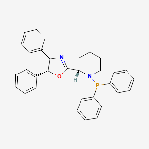 molecular formula C32H31N2OP B8232938 (4S,5R)-2-((S)-1-(Diphenylphosphanyl)piperidin-2-yl)-4,5-diphenyl-4,5-dihydrooxazole 