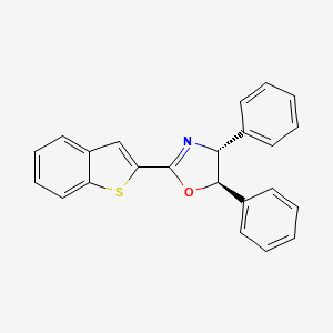 molecular formula C23H17NOS B8232955 (4R,5R)-2-(Benzo[b]thiophen-2-yl)-4,5-diphenyl-4,5-dihydrooxazole 