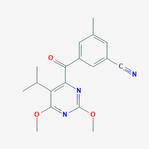 3-(5-Isopropyl-2,6-dimethoxypyrimidine-4-carbonyl)-5-methylbenzonitrile