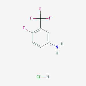 molecular formula C7H6ClF4N B8233053 4-Fluoro-3-(trifluoromethyl)aniline hydrochloride 