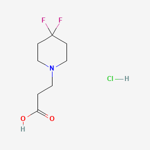 3-(4,4-Difluoropiperidin-1-yl)propanoic acid;hydrochloride