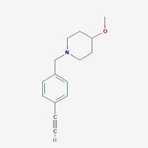 molecular formula C15H19NO B8233093 1-(4-Ethynylbenzyl)-4-methoxypiperidine 
