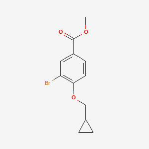 molecular formula C12H13BrO3 B8233120 Methyl 3-bromo-4-(cyclopropylmethoxy)benzoate 