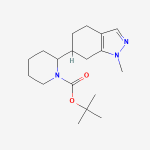 molecular formula C18H29N3O2 B8233129 Tert-butyl 2-(1-methyl-4,5,6,7-tetrahydroindazol-6-yl)piperidine-1-carboxylate 