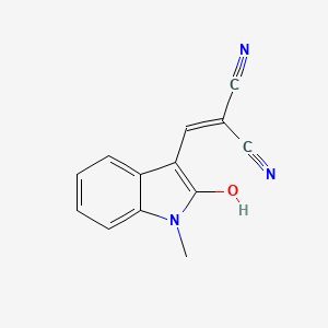 2-[(2-hydroxy-1-methyl-1H-indol-3-yl)methylidene]propanedinitrile