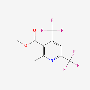 molecular formula C10H7F6NO2 B8233143 Methyl 2-methyl-4,6-bis(trifluoromethyl)pyridine-3-carboxylate 