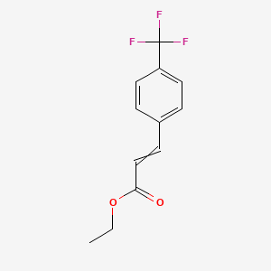 molecular formula C12H11F3O2 B8233144 Ethyl 3-[4-(trifluoromethyl)phenyl]prop-2-enoate 