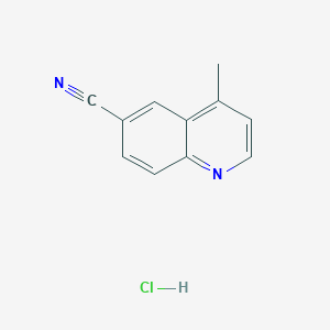 molecular formula C11H9ClN2 B8233156 4-Methylquinoline-6-carbonitrile hydrochloride 
