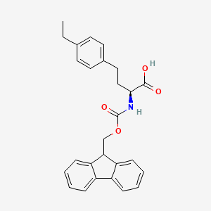 molecular formula C27H27NO4 B8233175 (S)-2-((((9H-Fluoren-9-yl)methoxy)carbonyl)amino)-4-(4-ethylphenyl)butanoic acid 