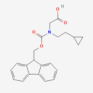 molecular formula C22H23NO4 B8233199 2-[2-cyclopropylethyl(9H-fluoren-9-ylmethoxycarbonyl)amino]acetic acid 