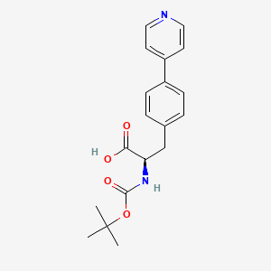 molecular formula C19H22N2O4 B8233255 (R)-2-(tert-butoxycarbonylamino)-3-(4-(pyridin-4-yl)phenyl)propanoic acid 