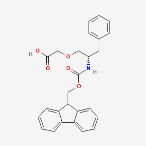 molecular formula C26H25NO5 B8233260 2-[(2S)-2-(9H-fluoren-9-ylmethoxycarbonylamino)-3-phenylpropoxy]acetic acid 