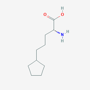 molecular formula C10H19NO2 B8233265 (2R)-2-amino-5-cyclopentylpentanoic acid 