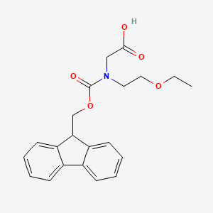 molecular formula C21H23NO5 B8233367 N-(((9H-Fluoren-9-yl)methoxy)carbonyl)-N-(2-ethoxyethyl)glycine 