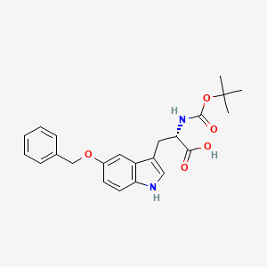 molecular formula C23H26N2O5 B8233370 (2S)-2-[(2-methylpropan-2-yl)oxycarbonylamino]-3-(5-phenylmethoxy-1H-indol-3-yl)propanoic acid 