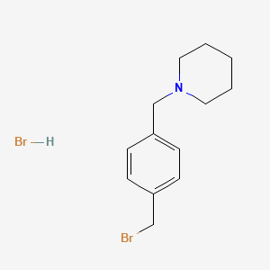 molecular formula C13H19Br2N B8233375 1-(4-(Bromomethyl)benzyl)piperidine hydrobromide 