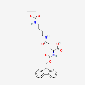 molecular formula C29H37N3O7 B8233398 (2S)-2-(9H-fluoren-9-ylmethoxycarbonylamino)-5-[4-[(2-methylpropan-2-yl)oxycarbonylamino]butylamino]-5-oxopentanoic acid 