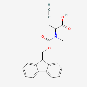 molecular formula C21H19NO4 B8233425 N-Fmoc-N-methyl-(S)-2-propargylglycine 