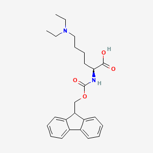 molecular formula C25H32N2O4 B8233474 (2S)-6-(diethylamino)-2-(9H-fluoren-9-ylmethoxycarbonylamino)hexanoic acid 