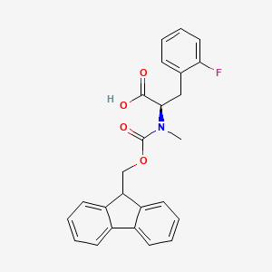 molecular formula C25H22FNO4 B8233502 (R)-2-((((9H-Fluoren-9-yl)methoxy)carbonyl)(methyl)amino)-3-(2-fluorophenyl)propanoic acid 