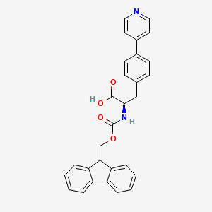 molecular formula C29H24N2O4 B8233515 (2R)-2-(9H-fluoren-9-ylmethoxycarbonylamino)-3-(4-pyridin-4-ylphenyl)propanoic acid 